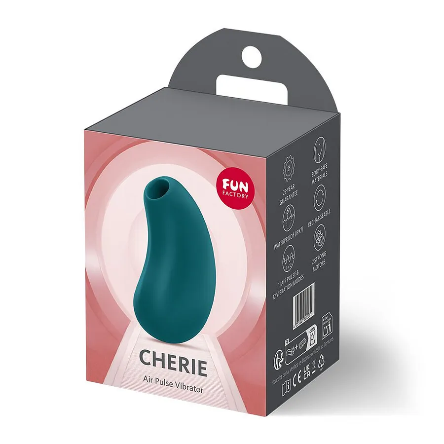 Вакуумний стимулятор з вібрацією Fun Factory Cherie Bottle Green, 11 + 12 режимів роботи, перезаряджуваний