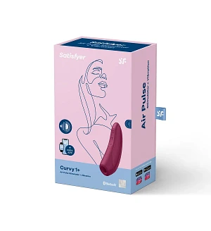Вакуумний кліторальний стимулятор Satisfyer Curvy 1+ Rose Red з керуванням через інтернет