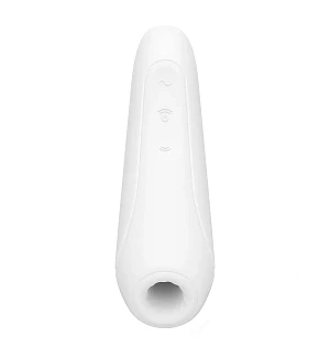 Вакуумний кліторальний стимулятор Satisfyer Curvy 1+ White з керуванням через інтернет