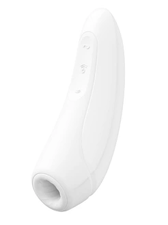 Вакуумний кліторальний стимулятор Satisfyer Curvy 1+ White з керуванням через інтернет