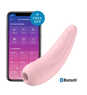 Вакуумний кліторальний стимулятор Satisfyer Curvy 2+ Pink з керуванням через інтернет