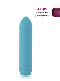 Мінівібратор Je Joue - Classic Bullet Vibrator Teal з глибокою вібрацією і фіксацією на палець  + подарунок косметичка
