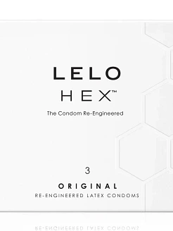 Презервативи LELO HEX Condoms Original 3 Pack, тонкі та суперміцні