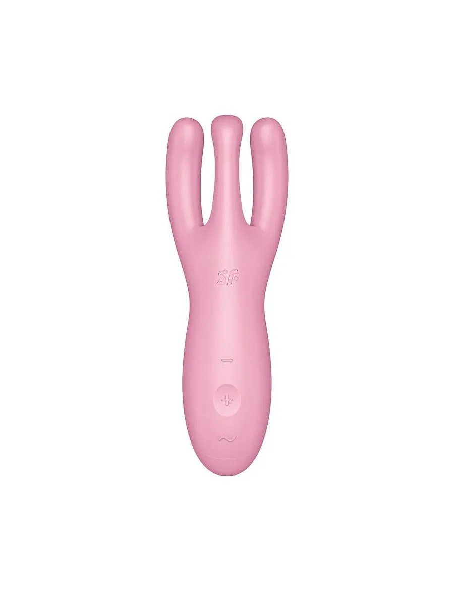 Кліторальний смарт-вібратор Satisfyer Threesome 4 Blue з трьома пальчиками