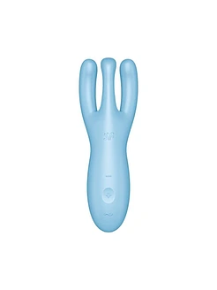 Кліторальний смарт-вібратор Satisfyer Threesome 4 Blue з трьома пальчиками