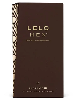 Презервативи LELO HEX Condoms Respect XL 12 Pack, тонкі та суперміцні, збільшений розмір