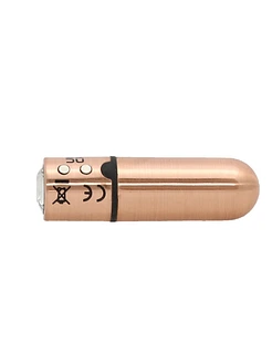 Віброкуля PowerBullet First-Class Bullet 2.5″ з Key Chain Pouch, Rose Gold, 9 режимів вібрації