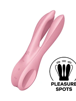 Кліторальний вібратор Satisfyer Threesome 1 Pink з трьома гнучкими пальчиками