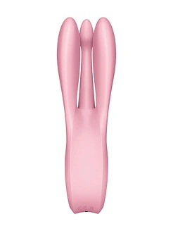 Кліторальний вібратор Satisfyer Threesome 1 Pink з трьома гнучкими пальчиками