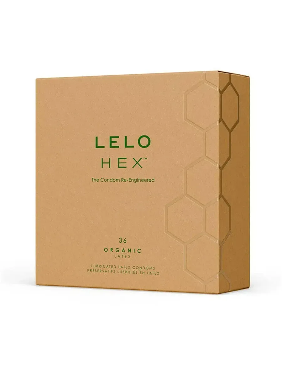 Презервативи LELO HEX Condoms Organic 36 Pack, тонкі та суперміцні