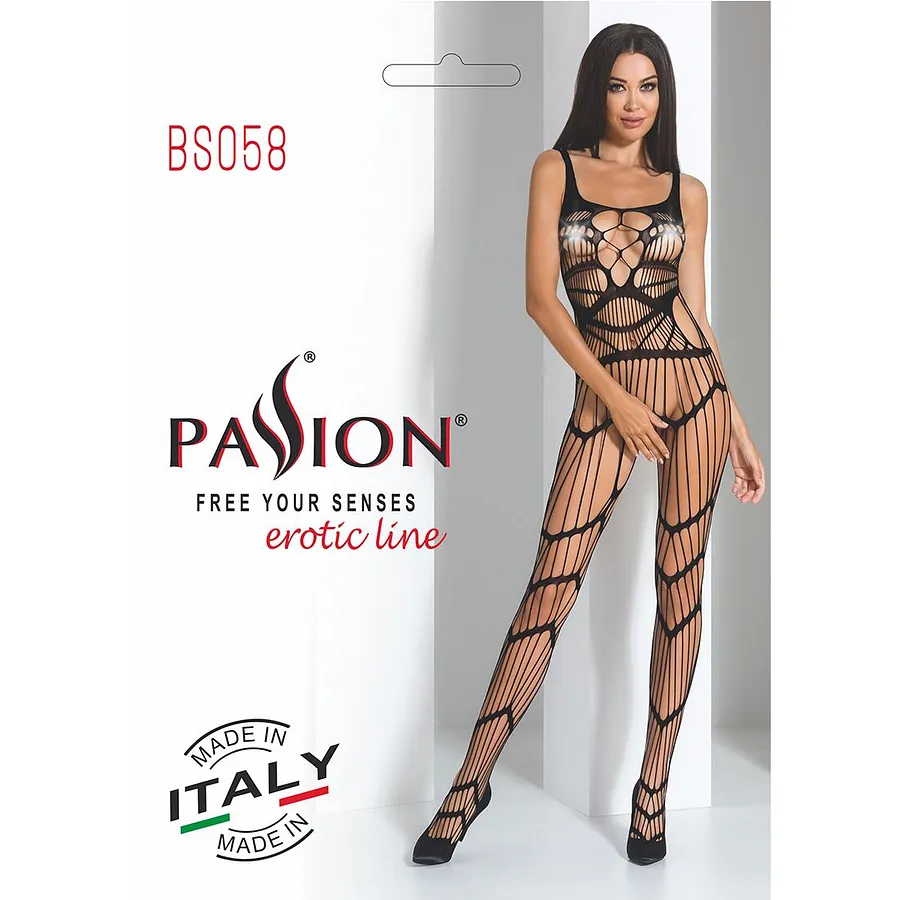 Бодістокінг Passion BS058 , комбінезон, дуже повітряний