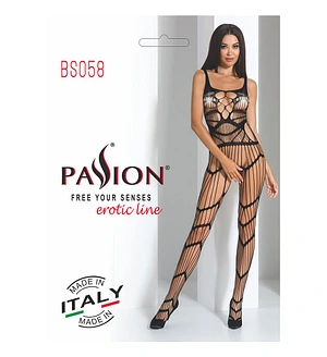 Бодістокінг Passion BS058 , комбінезон, дуже повітряний