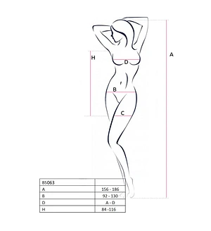 Бодістокінг Passion BS063 , сукня-сітка халтер