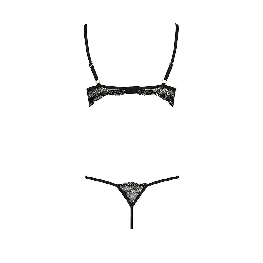 Комплект білизни Passion Exclusive VALERY SET OpenBra , , стрепи, трусики, відкритий ліф