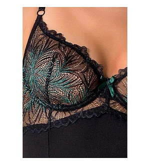 Корсет з пажами Passion Exclusive FLORIS CORSET , , трусики