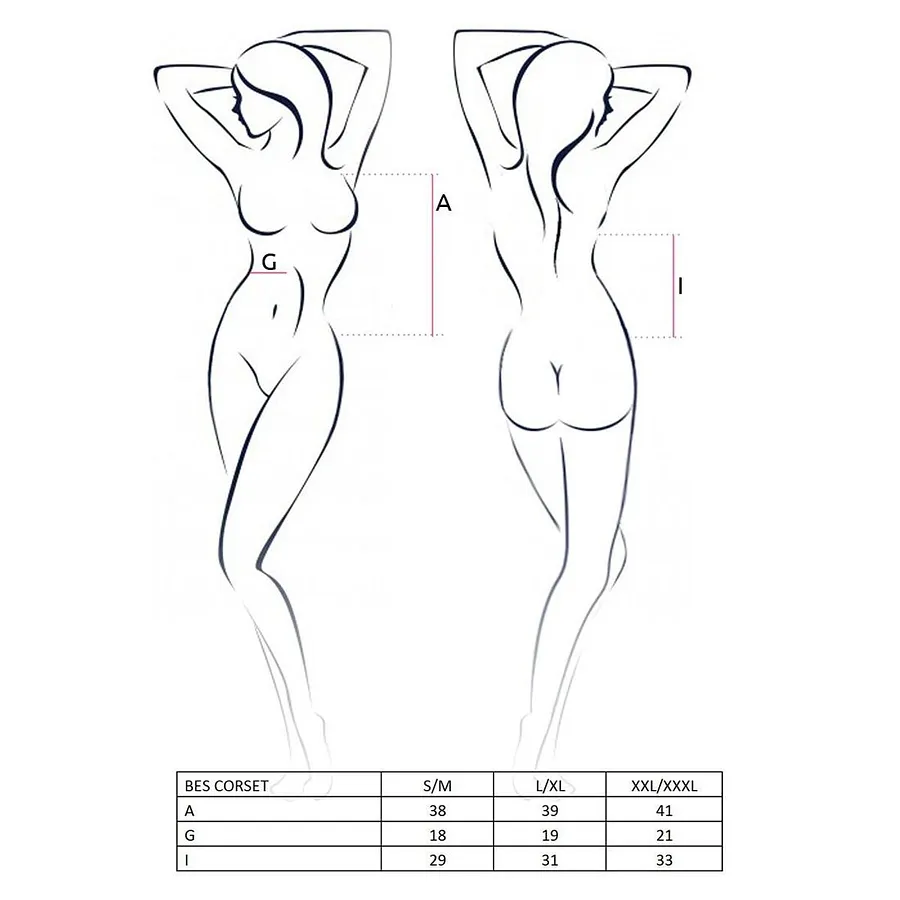Корсет під латекс з пажами Passion Exclusive BES CORSET , , стрінги, шнурівка