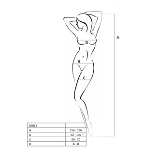 Бодістокінг Passion BS013 , комбінезон, імітація панчіх і пояса