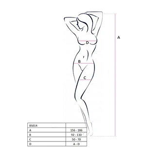 Бодістокінг Passion BS014 , комбінезон, велика сітка