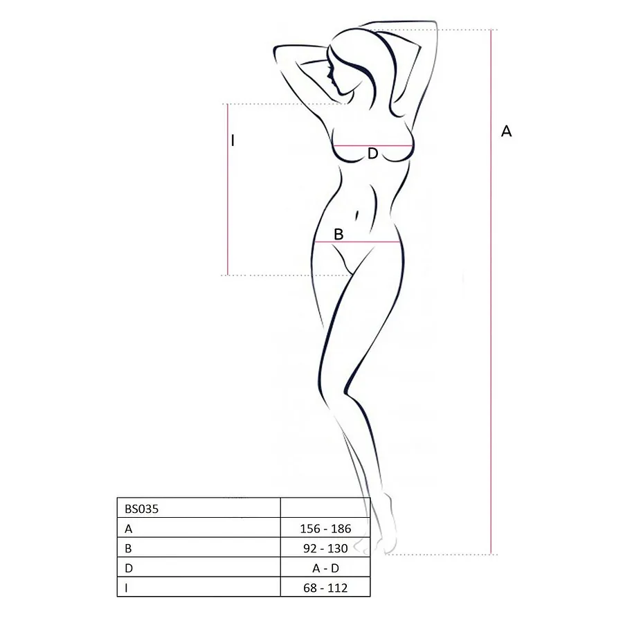 Бодістокінг Passion BS035 , боді, імітація топа і трусиків