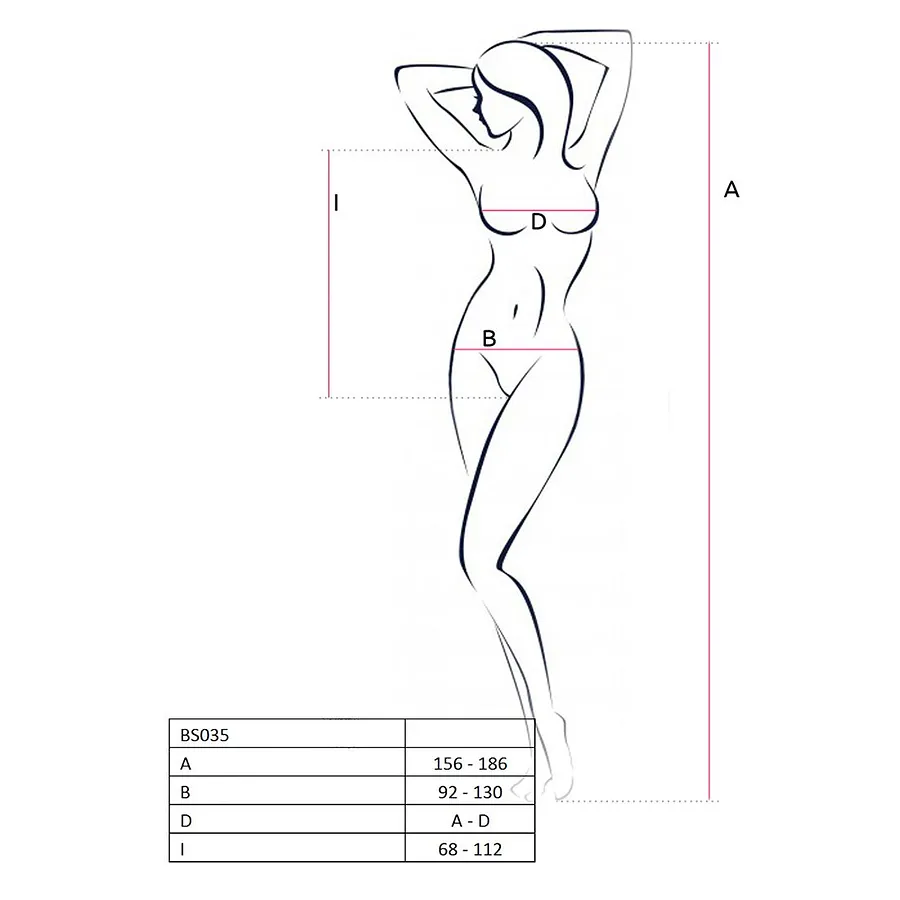 Бодістокінг Passion BS035 , боді, імітація топа і трусиків