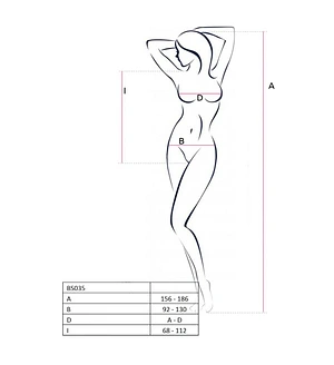 Бодістокінг Passion BS035 , боді, імітація топа і трусиків