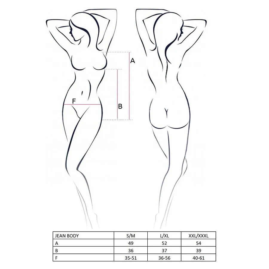 Боді монокіні під латекс Passion JEAN BODY