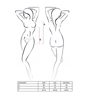Боді монокіні під латекс Passion JEAN BODY