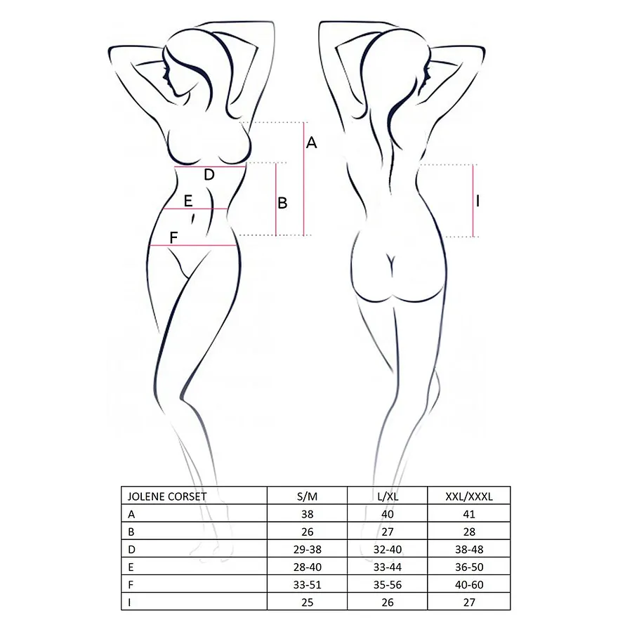 Корсет з пажами Passion JOLENE CORSET , , трусики, напіввідчинені груди, напівпрозорий