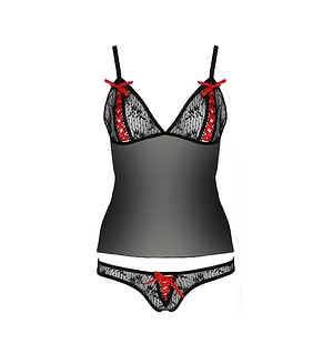 Комплект білизни Passion MELISSA SET , , ліф-сорочка зі шнурівкою і трусики