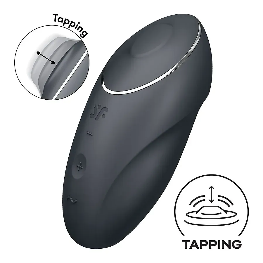 Вібростимулятор-пульсатор Satisfyer Tap & Climax 1 Red, ефект постукування пальцем, 2 мотори