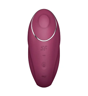 Вібростимулятор-пульсатор Satisfyer Tap & Climax 1 Red, ефект постукування пальцем, 2 мотори