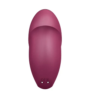 Вібростимулятор-пульсатор Satisfyer Tap & Climax 1 Red, ефект постукування пальцем, 2 мотори