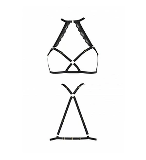 Портупея зі стреп з мереживом Passion Exclusive LORRY BRA