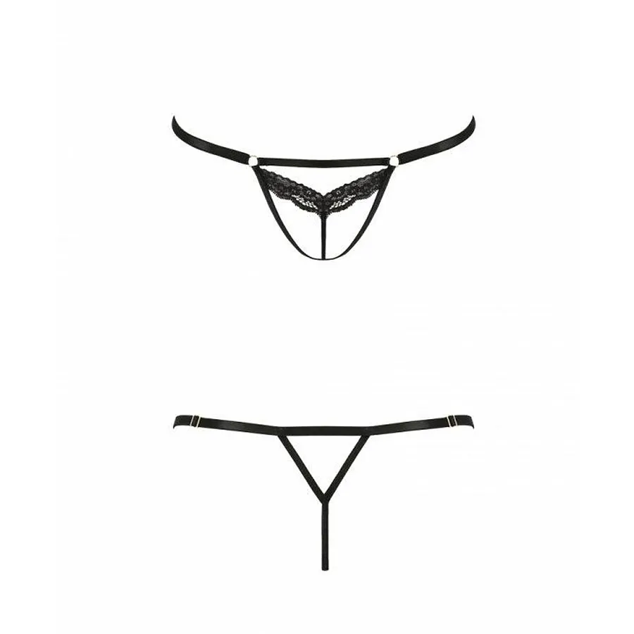 Відверті трусики-стрепи з мереживом Passion Exclusive SOLON THONG