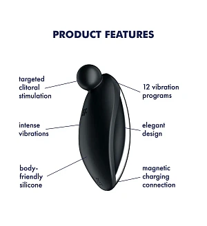 Вібратор для зовнішньої стимуляції Satisfyer Spot On 2 Black, дуже потужний, гнучкий відросток