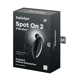 Вібратор для зовнішньої стимуляції Satisfyer Spot On 2 Black, дуже потужний, гнучкий відросток