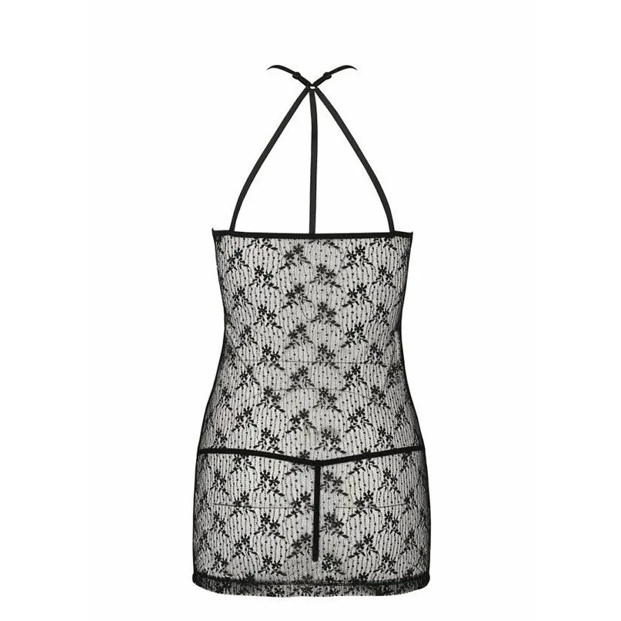 Напівпрозора сорочка Passion AZALIA CHEMISE , black