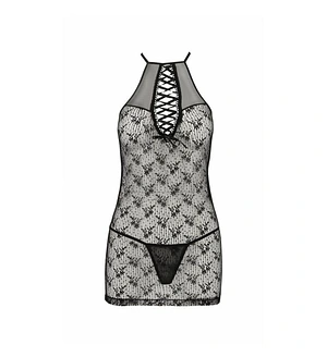 Напівпрозора сорочка Passion AZALIA CHEMISE , black