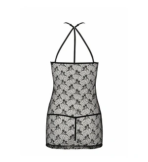 Напівпрозора сорочка Passion AZALIA CHEMISE , black
