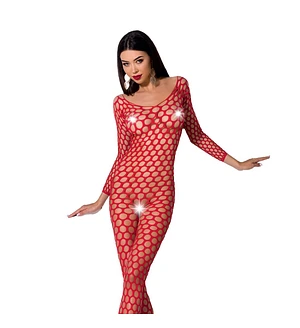 Бодістокінг з великою сіткою Passion BS077 red