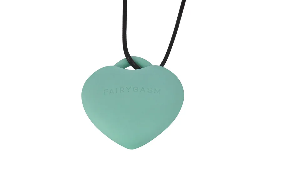 Мінівібратор «Сердечко» FairyGasm PleasureStone blue, 9 режимів, на шнурку