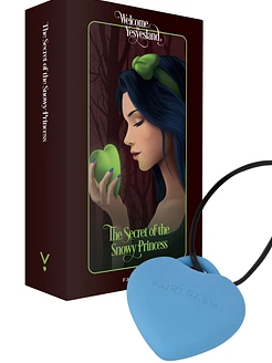 Мінівібратор «Сердечко» FairyGasm PleasureStone blue, 9 режимів, на шнурку