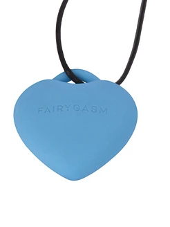 Мінівібратор «Сердечко» FairyGasm PleasureStone blue, 9 режимів, на шнурку