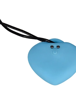 Мінівібратор «Сердечко» FairyGasm PleasureStone blue, 9 режимів, на шнурку