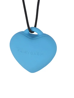 Мінівібратор «Сердечко» FairyGasm PleasureStone blue, 9 режимів, на шнурку