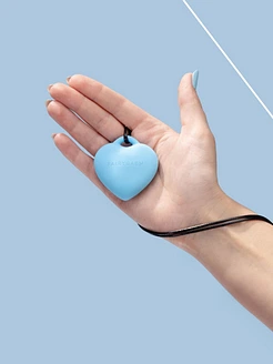 Мінівібратор «Сердечко» FairyGasm PleasureStone blue, 9 режимів, на шнурку