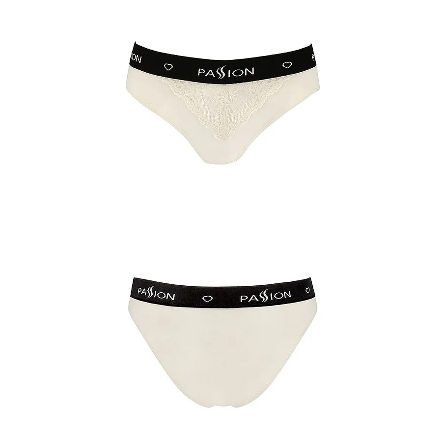 Трусики з широкою гумкою і мереживом Passion PS001 PANTIES , ecru