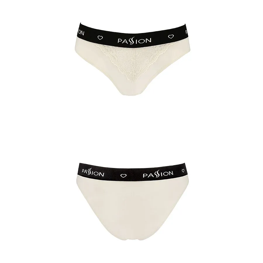 Трусики з широкою гумкою і мереживом Passion PS001 PANTIES , ecru