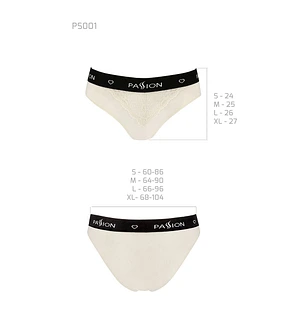 Трусики з широкою гумкою і мереживом Passion PS001 PANTIES , ecru