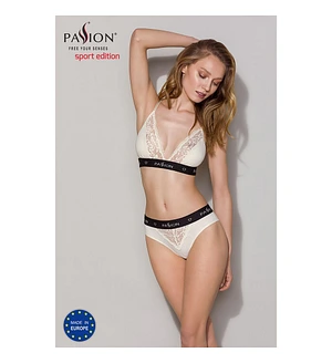 Трусики з широкою гумкою і мереживом Passion PS001 PANTIES , ecru